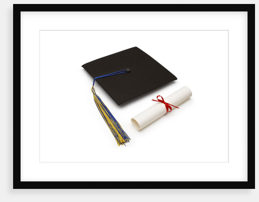 Mortarboard and Diploma by Anonymous