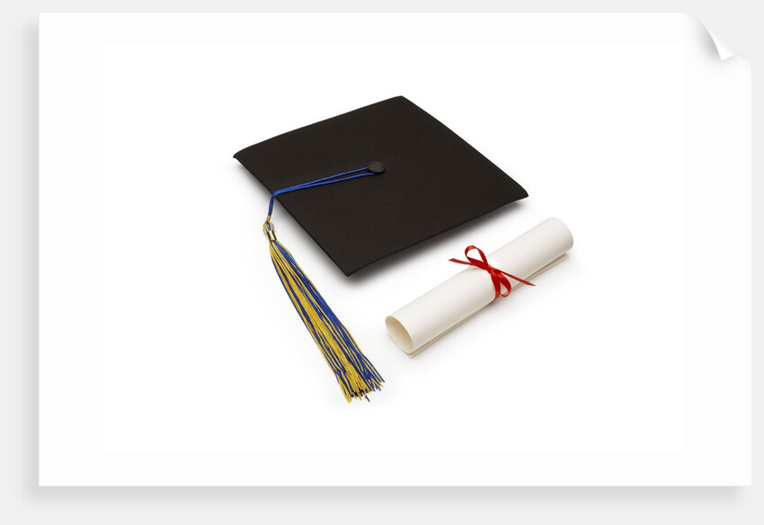 Mortarboard and Diploma by Anonymous