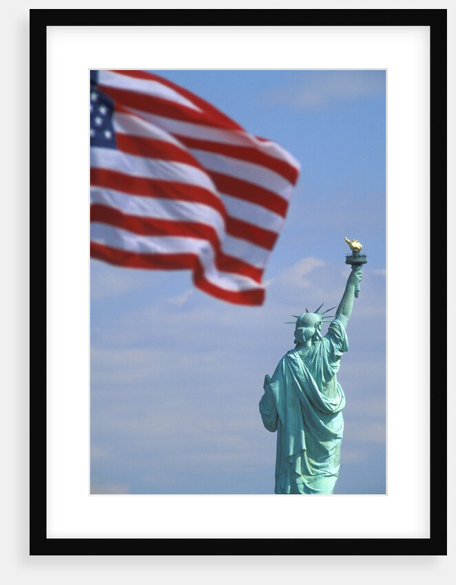 Statue of Liberty and American Flag by Anonymous