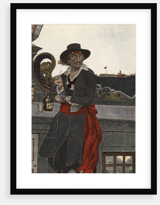 Kidd on the Deck of the Adventure Galley by Howard Pyle
