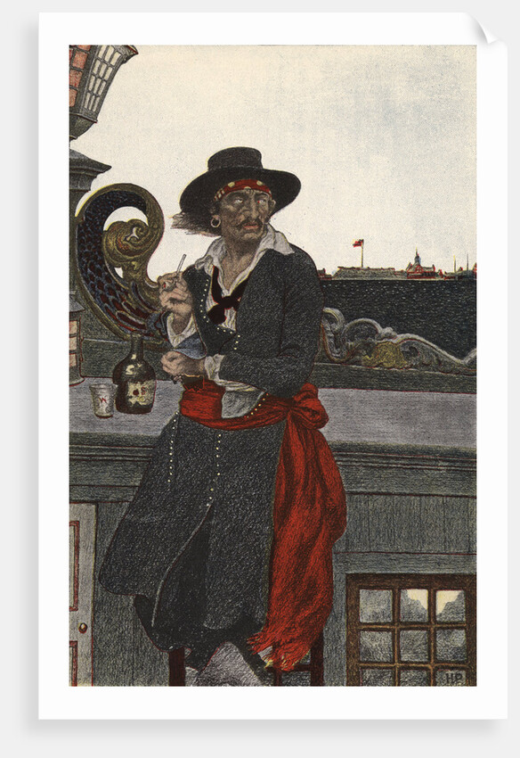 Kidd on the Deck of the Adventure Galley by Howard Pyle