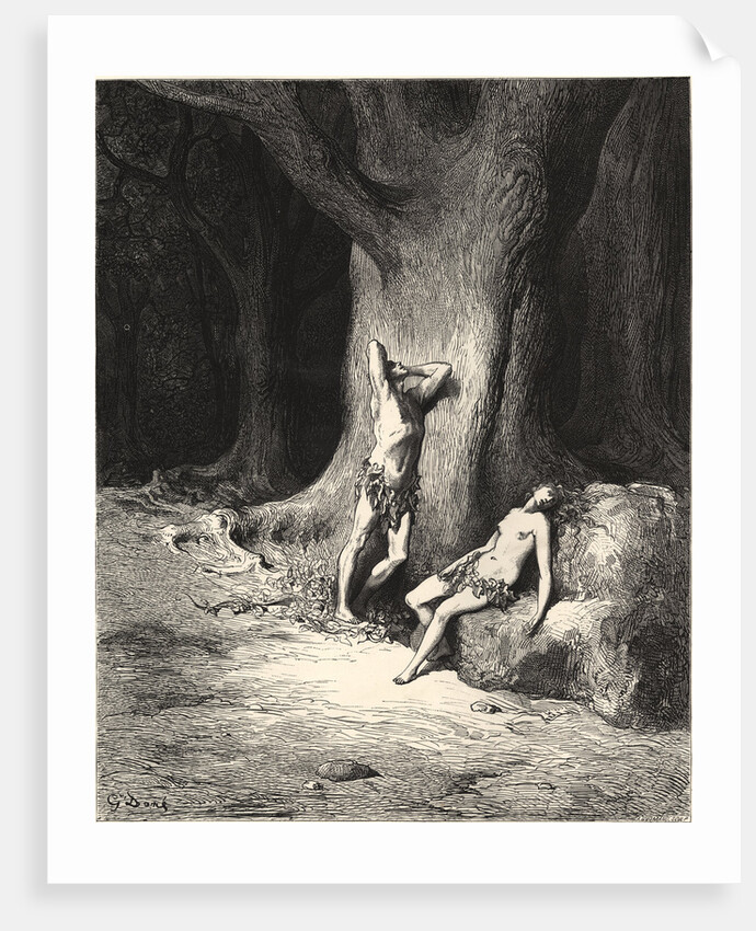 They Heard, and From His Presence Hid Themselves Among the Thickest Trees by Gustave Dore