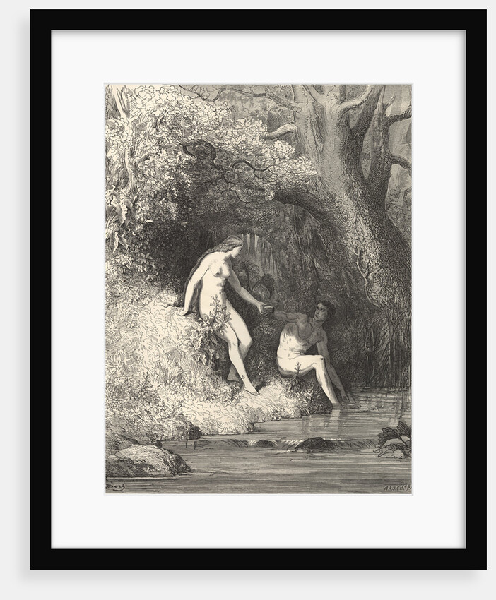Adam and Eve in Paradise by Gustave Dore