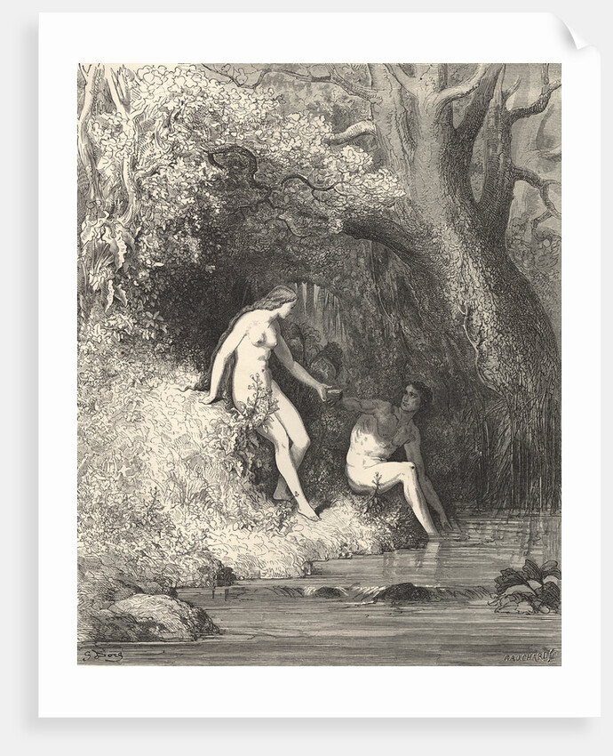 Adam and Eve in Paradise by Gustave Dore