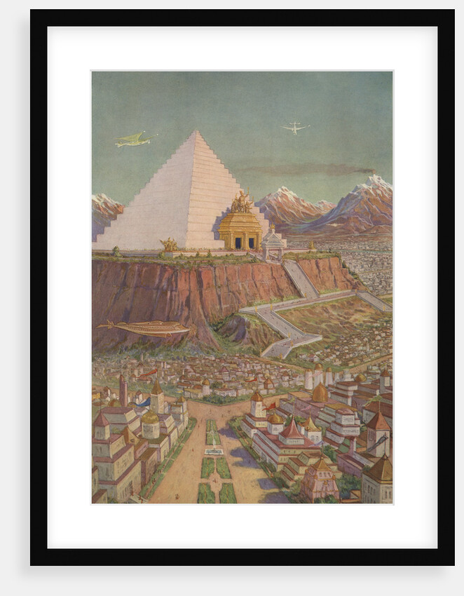 An Idealistic Depiction of the Atlantean Mystery Temple by J. Augustus Knapp