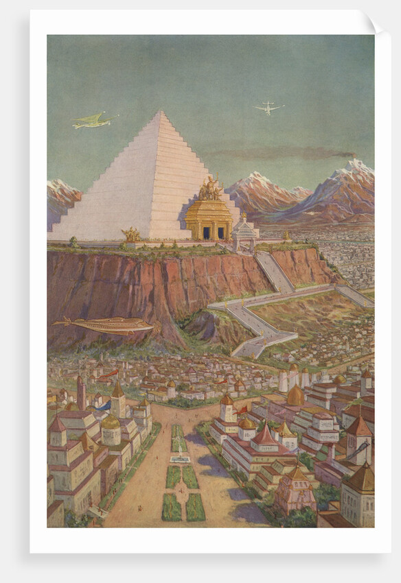 An Idealistic Depiction of the Atlantean Mystery Temple by J. Augustus Knapp