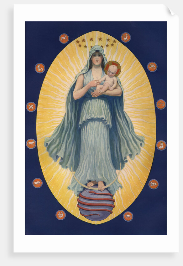 Celestial Virgin with Sun God in Her Arm by J. Augustus Knapp