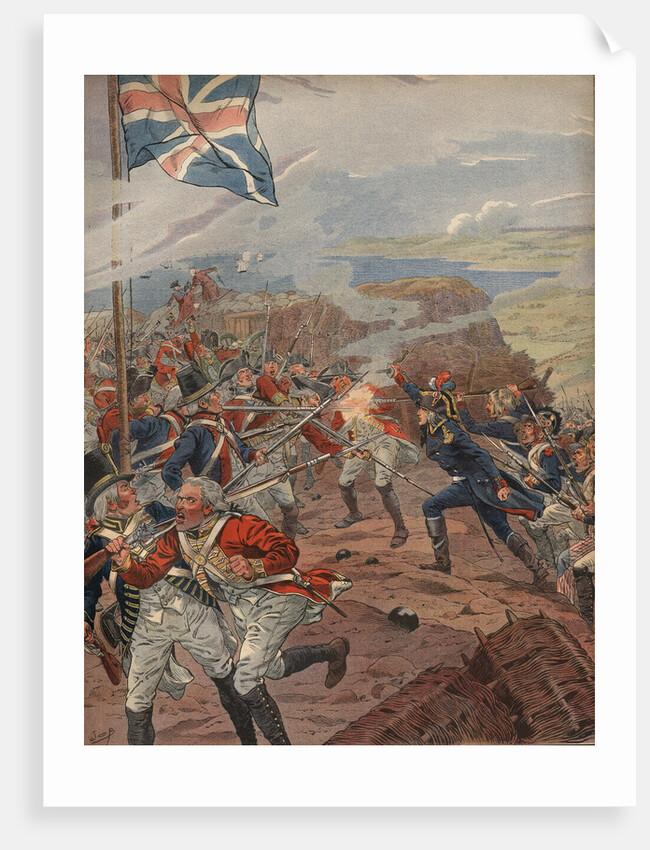 Illustration of Napoleon Leading the Attack at Toulon by Jacques Onfroy de Breville
