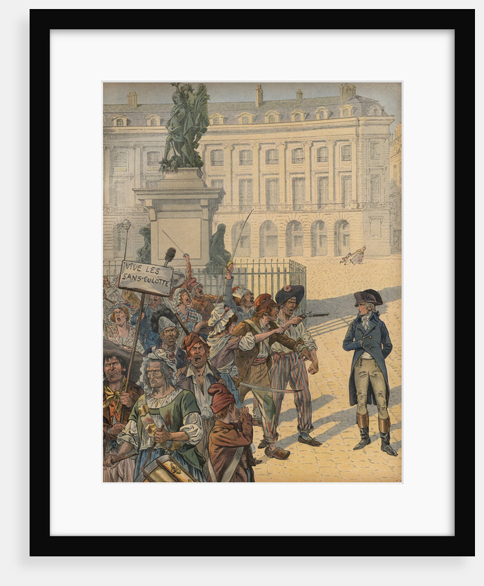Illustration of Napoleon Standing Up to a Revolutionary Mob by Jacques Onfroy de Breville