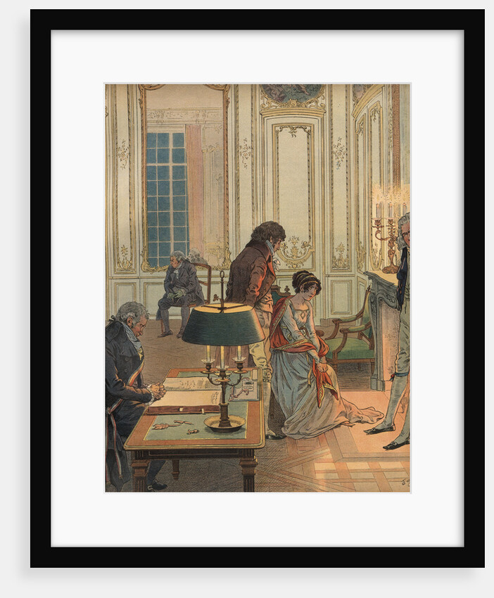 Illustration of Napoleon Bidding Josephine Farewell by Jacques Onfroy de Breville