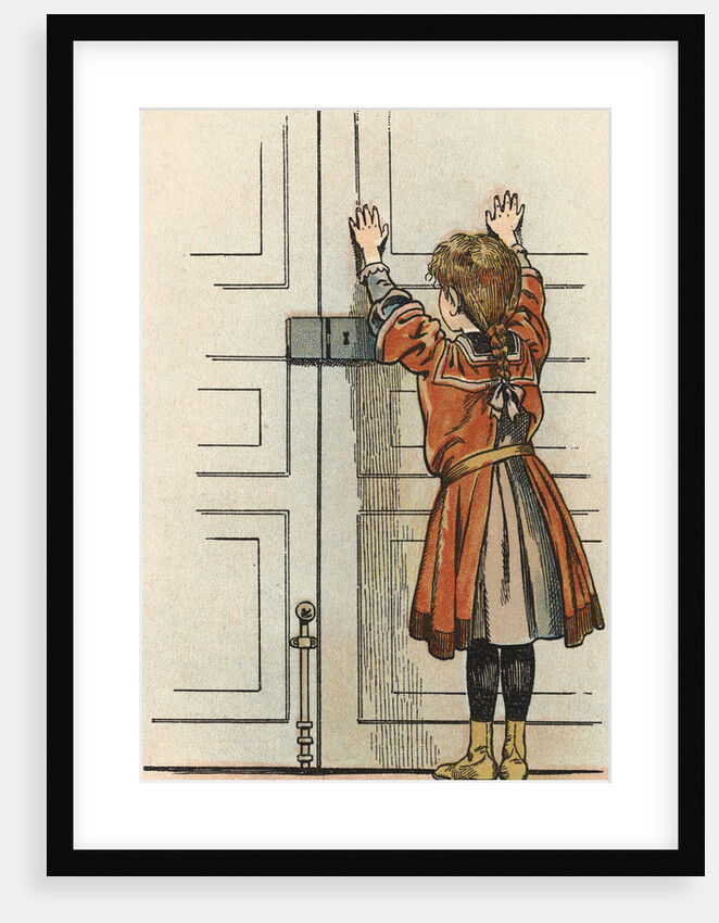 Illustration of a Child by a Door by Jacques Onfroy de Breville