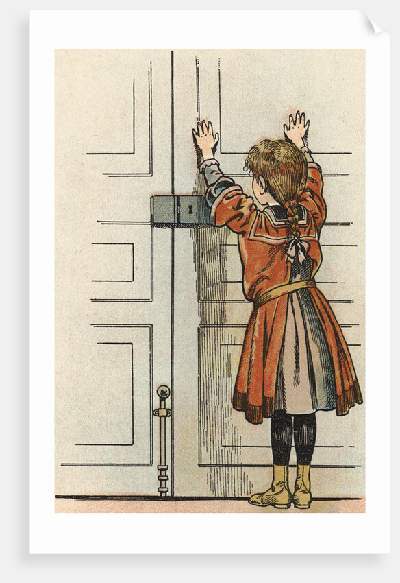 Illustration of a Child by a Door by Jacques Onfroy de Breville