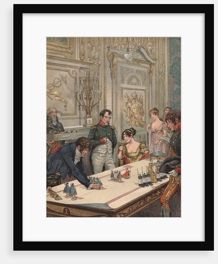 Illustration of Napoleon and Josephine Reviewing Model of Their Coronation by Jacques Onfroy de Breville