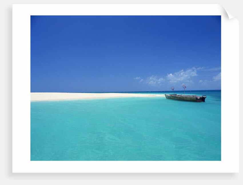Boat at Tropical Beach by Anonymous