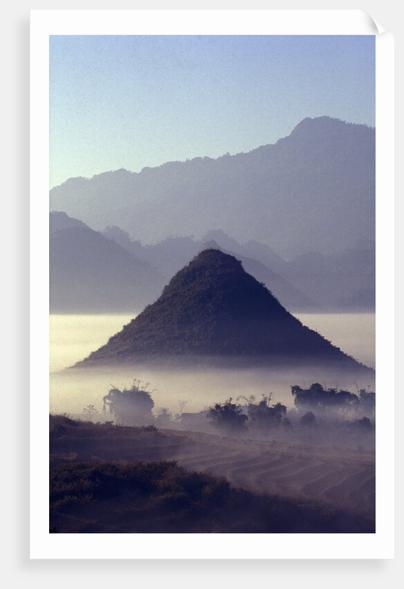 Mist Rising Over Fields by Anonymous