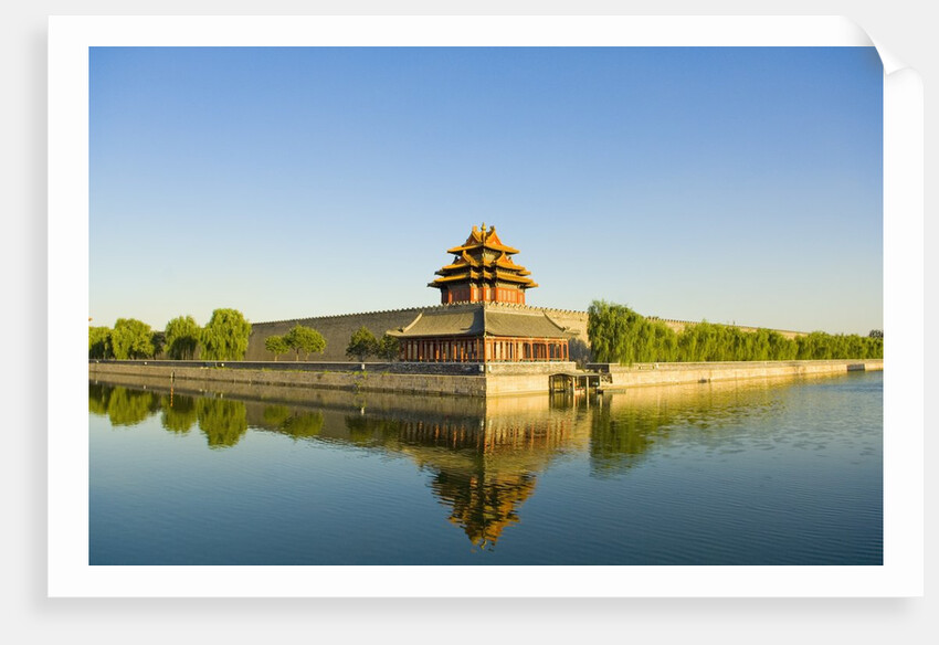 Corner Tower and Moat by Anonymous