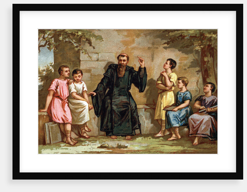 Illustration of Saint Benedict Teaching Boys by Anonymous
