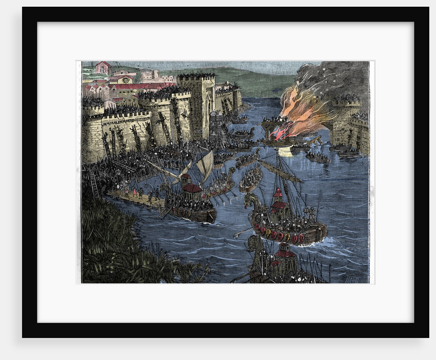 Illustration of Normans Laying Siege to Paris by Anonymous
