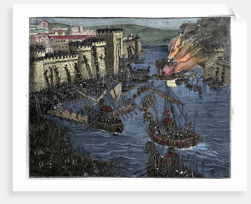 Illustration of Normans Laying Siege to Paris by Anonymous