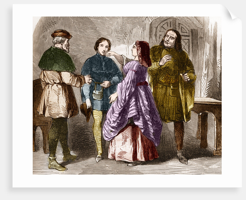 Illustration of a Prostitute in the Late Middle Ages by Anonymous