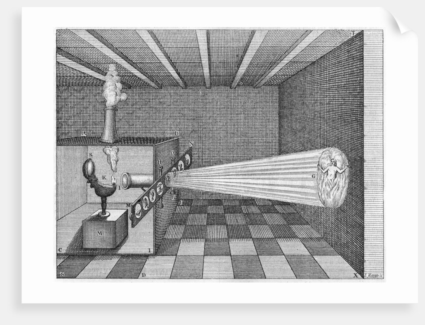 Illustration of a Magic Lantern Slide Projector by Anonymous