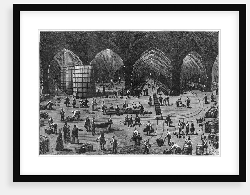 Illustration of the Cellars of Mercier Champagne by Anonymous