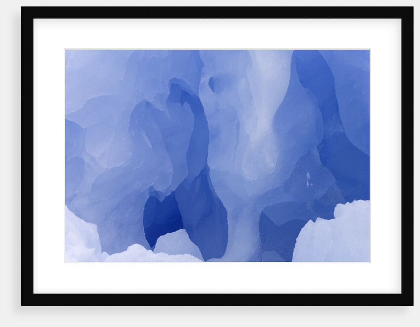 Eroded Blue Iceberg Floating at South Georgia Island by Anonymous