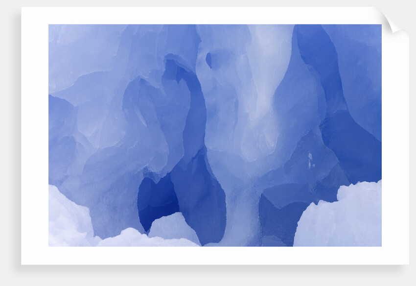 Eroded Blue Iceberg Floating at South Georgia Island by Anonymous