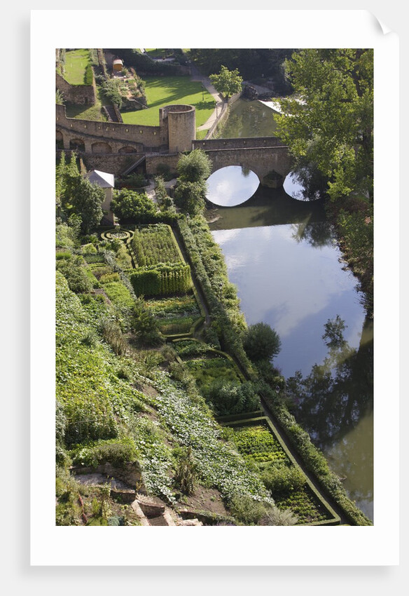Pedestrian Bridge and Alzette River by Anonymous