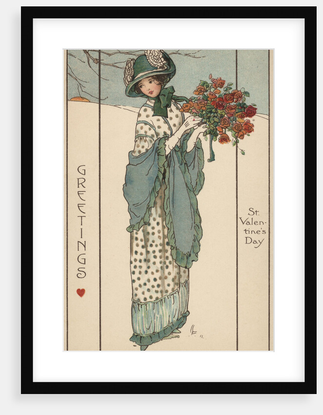 Greetings St. Valentines Day Postcard by Anonymous