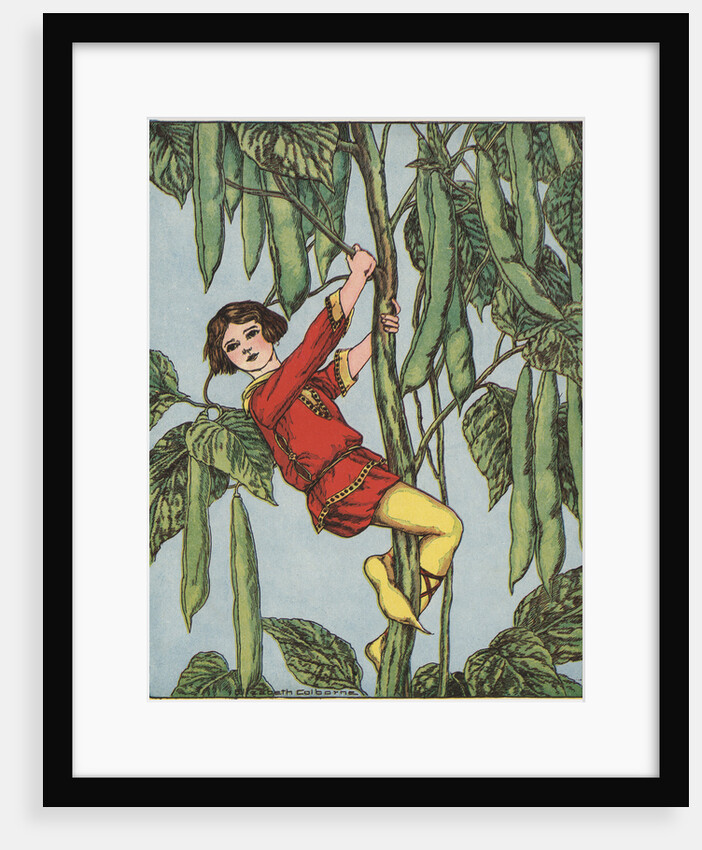 Illustration of Jack Climbing the Beanstalk by Elizabeth Colborne