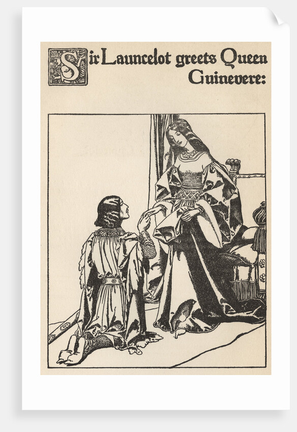 Sir Launcelot Greets Queen Guinevere by Howard Pyle