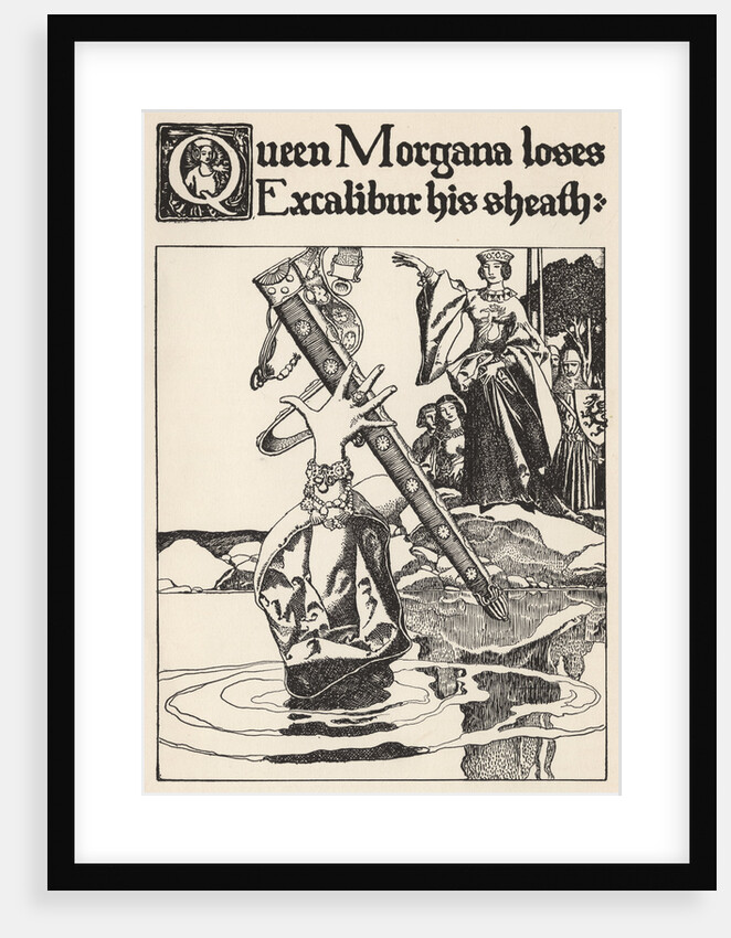 Queen Morgana Loses Excalibur His Sheath by Howard Pyle