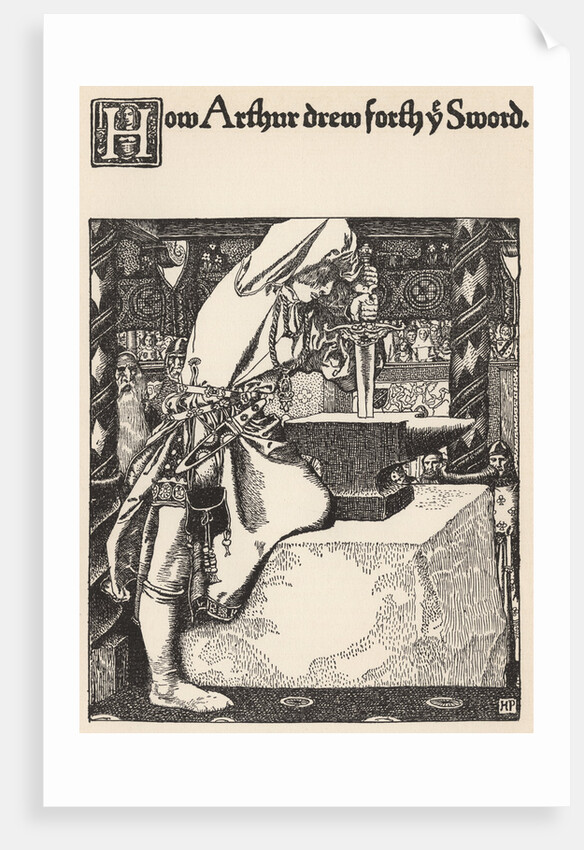 How Arthur Drew Forth Ye Sword by Howard Pyle