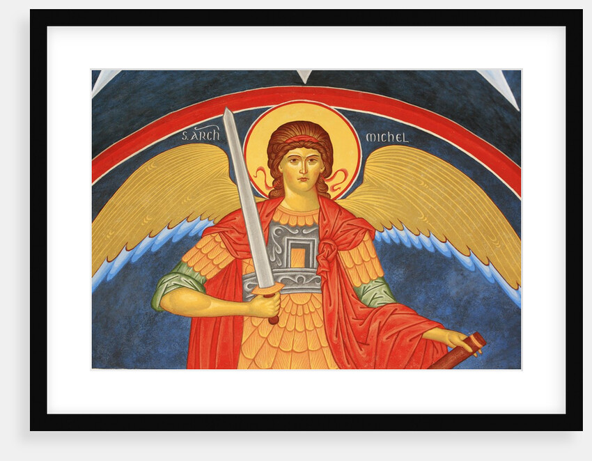Saint Michael Fresco at Monastery of Saint-Antoine-le-Grand by Anonymous