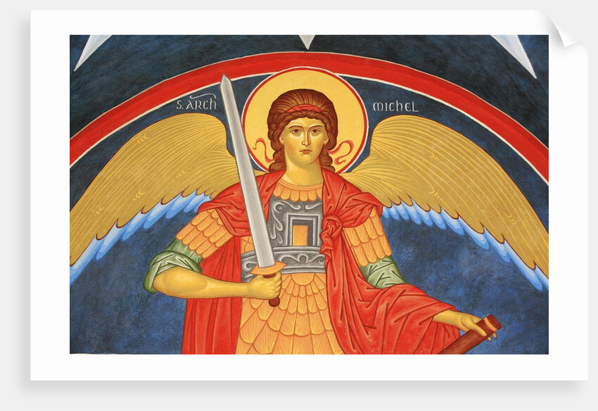 Saint Michael Fresco at Monastery of Saint-Antoine-le-Grand by Anonymous
