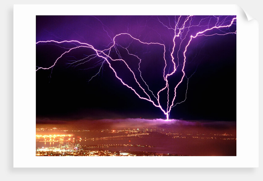 Lightning over San Francisco by Anonymous