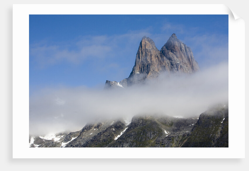 Mountain Peaks at Torsukattak Fjord by Anonymous