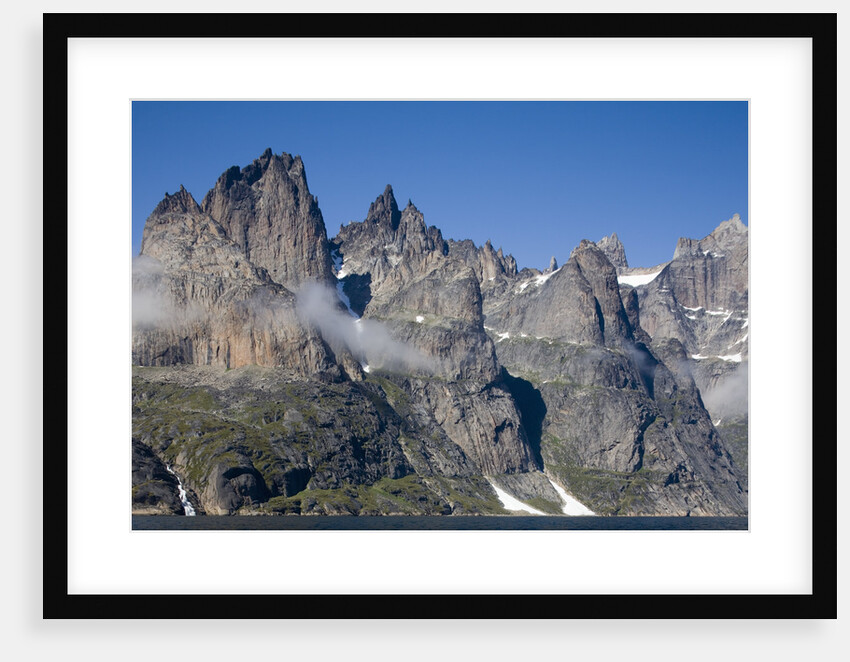 Mountain Peaks at Torsukattak Fjord by Anonymous