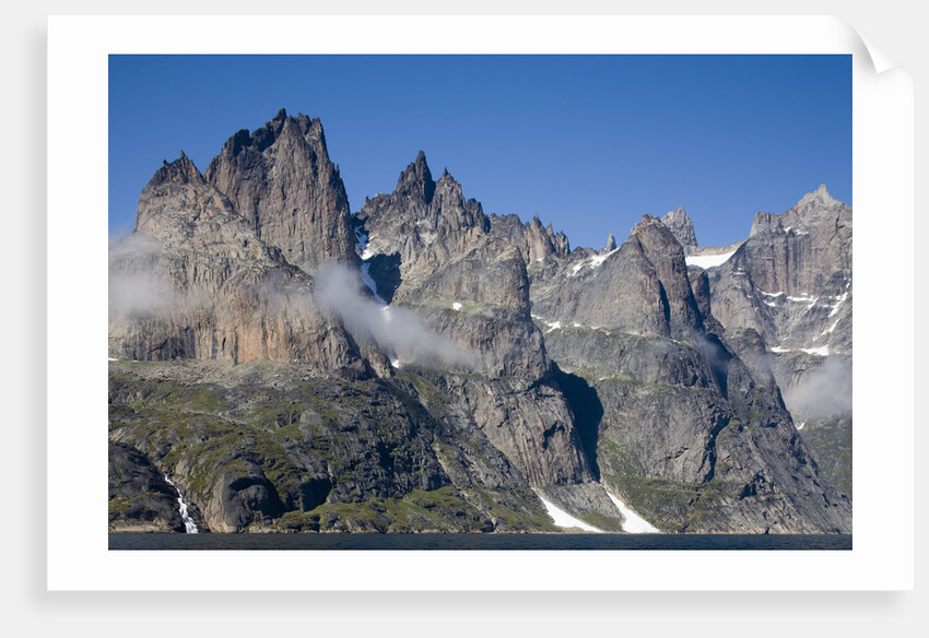 Mountain Peaks at Torsukattak Fjord by Anonymous