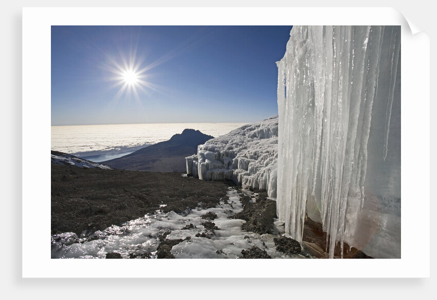 Melting Glacier on Mount Kilimanjaro with Mount Mawenzi in Background by Anonymous