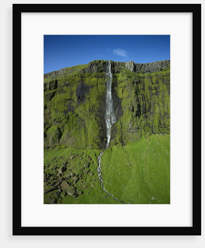 Drifandi Waterfall and Moss-Covered Cliff by Anonymous