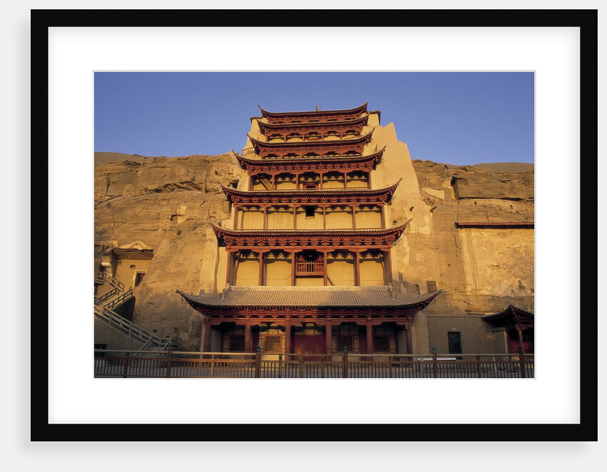 Pagoda at the Mogao Caves by Anonymous