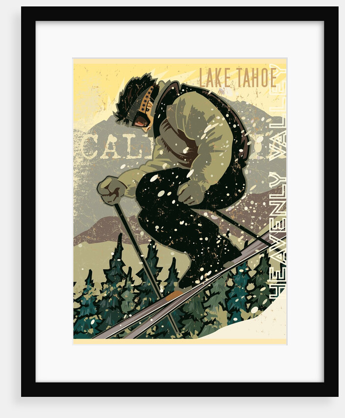 Man skiing in Lake Tahoe by Anonymous