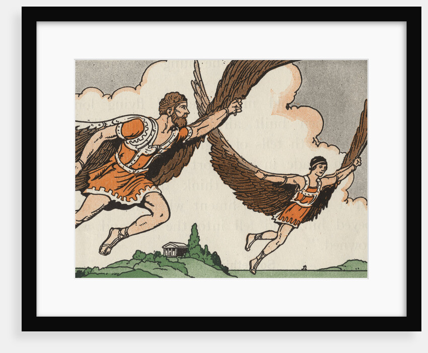 Illustration of Icarus and Daedalus by Anonymous