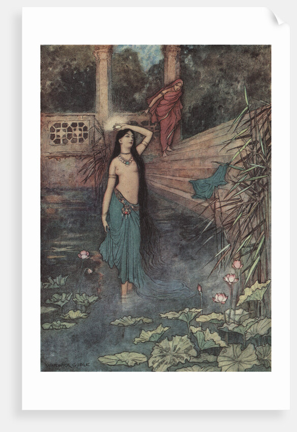 She Rushed Out of the Palace and Came to the Upper World by Warwick Goble