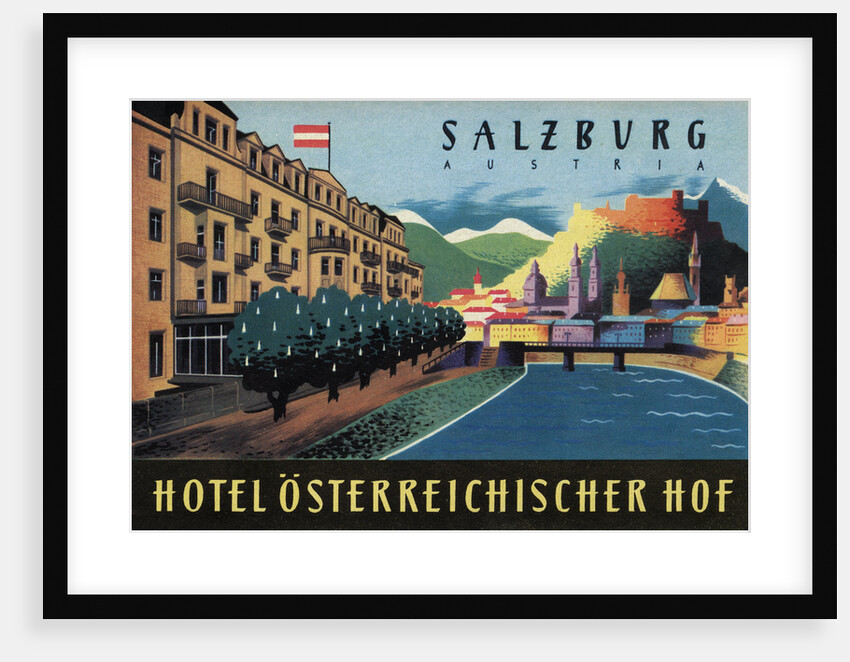 Hotel Osterreichischer Salzburg Luggage Label by Anonymous