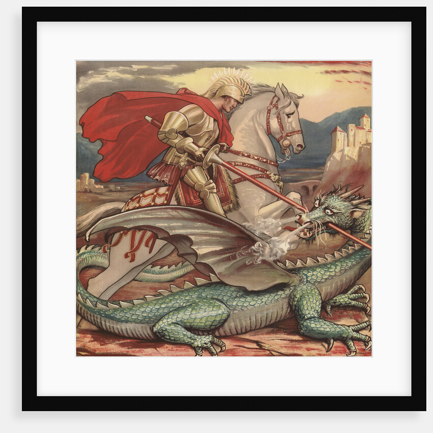 Saint George and the Dragon Illustration by Anonymous