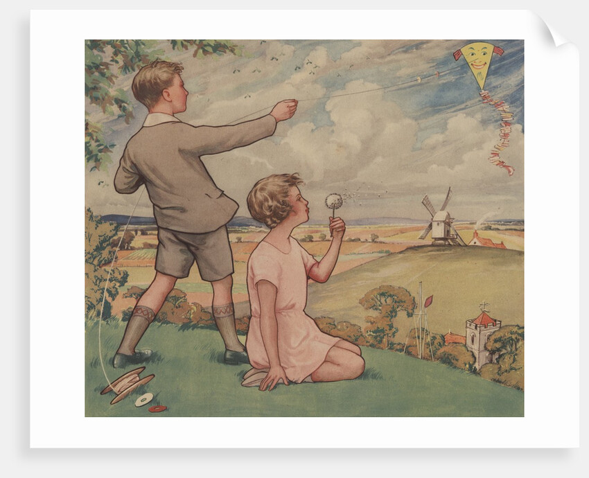 A Windy Day Illustration by Anonymous