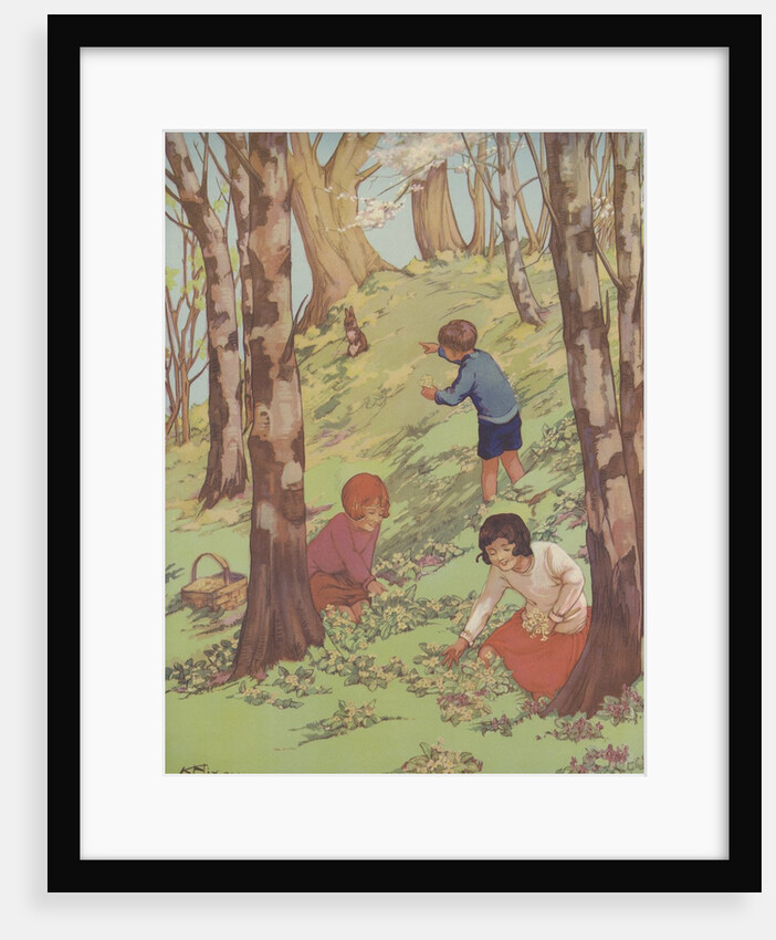 Primroses and Violets by K. Nixon